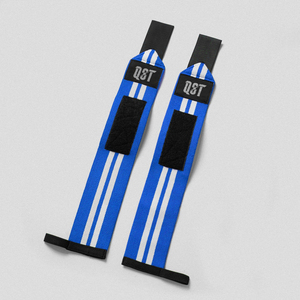 Muñequeras de Algodón para Levantamiento de Pesas con Logotipo Personalizado OEM, Antideslizantes, Resistentes, Elásticas y a Rayas para Entrenamiento en Gimnasio - Product Image 5