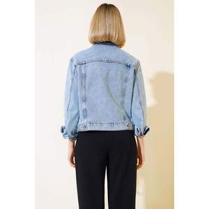 Chaqueta vaquera corta para mujer y abrigo estilo Snow Wash - Product Image 2