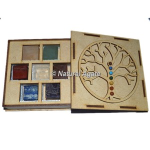 Boîte cadeau de symboles de Reiki en pierres semi-précieuses, chakra |   Fabricant de coffrets de pierres de chakra en Inde - Product Image 6