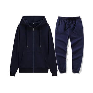 Precio al por mayor personalizado liso Jogging Wear cálido suave sudor trajes Fitness Wear bordado Logo cremallera chándal - Product Image 6