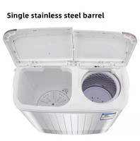 Mini Lave-linge Portable Intelligent à Double Cuve à Chargement par le Haut Semi-Automatique pour Foyers et Hôtels, Neuf