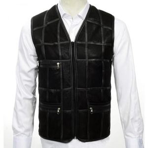 Gilet en cuir léger de haute qualité pour hommes avec logo personnalisé, style décontracté, respirant, pour l'hiver à bas prix - Product Image 1