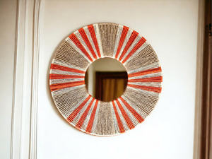 Colgante de pared de espejo de yute bohemio Retro Para dormitorio, Halloween y decoración de sala de estar, regalo único de decoración del hogar - Product Image 4