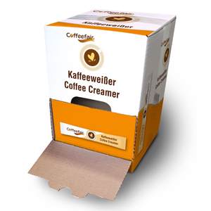 Bâtonnets de crème à café Coffeefair, 2,5 g, 500 pièces, emballés individuellement, boîte de présentation - Product Image 1