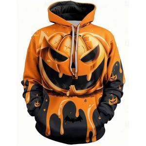 Sudadera con Capucha con Estampado de Estilo Gótico en 3D, Sudadera Holgada Popular, Sudadera con Capucha Holgada de Calle, Chaqueta con Capucha Estampada para Hombre - Product Image 2