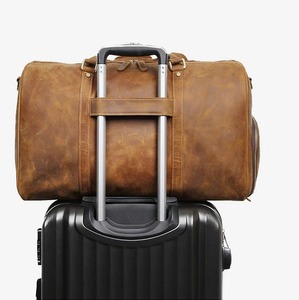 Mode personnalisée étanche femmes/hommes sac polochon en cuir véritable voyage - Product Image 4