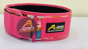 Accesorio de fitness de nailon ajustable de 4 pulgadas con hebilla de metal de bloqueo rápido para culturismo y levantamiento de pesas en uso en el gimnasio - Product Image 4