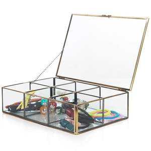 Caja de Joyería de Metal y Vidrio de Primera Calidad, Organizador de Joyas de Alta Calidad para Almacenamiento y Exhibición Seguros - Product Image 6