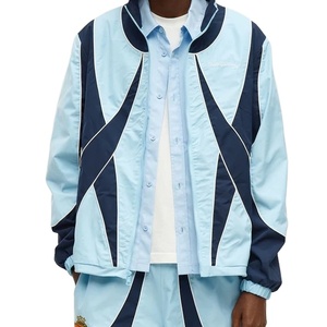 Sudadera con capucha de algodón 100% de alta calidad con logo personalizado, estilo vintage, con cremallera, de felpa francesa, lavado ácido, 360 g/m², gruesa, de gran peso, con patchwork a cuadros, oversize. - Product Image 4