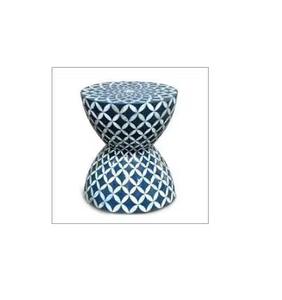 Designer <b>Magnesia</b> <b>Crafts</b> Side Table with Stunning Agate Accents Intricate Bone Inlay Design - Product Image 2