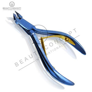 Plasma Blue Metal Cuticle Nipper 4mm Professional Durable Eco-Friendly Customized Logo Wholesale Rate Beauty Concept - Product Image 2