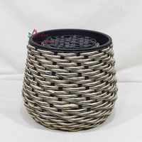 Pot Tanaman Plastik Persegi Buatan Tangan Desain Keren untuk Luar & Dalam Ruangan, Kebun Rumah, dengan Lubang Drainase, Rangka Besi, Warna Dapat Disesuaikan