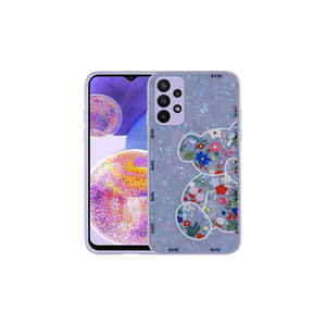 Funda para Samsung Galaxy A33 5G, Edición Oso Lila, Funda Protectora Trasera de Silicona Rígida con Diseño, Compatible con A53 A34 - Product Image 1