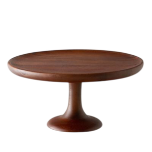 Supports à gâteau ronds en bois à un étage avec finition naturelle pour mariage, anniversaire, fête, présentoir décoratif - Product Image 2