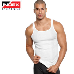 Camisetas sin mangas con estampado transpirable de verano de entrenamiento para hombre de algodón con logotipo personalizado - Product Image 3