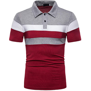 เสื้อโปโลผู้ชายเสื้อโปโลผ้าฝ้าย100% สีดำพิมพ์ลายสีเขียวเสื้อโปโลสไตล์การแสดงผลสั้น - Product Image 5