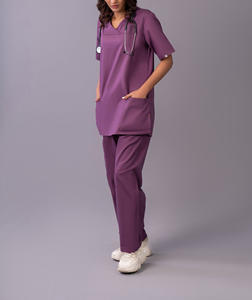 Conjuntos de Uniformes Médicos Elegantes 2026: Pijamas Quirúrgicas de Hospital con Cremallera, Manga Corta, Unisex, Estilo Jogger para Verano - Product Image 2