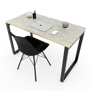 HBRT043 Bureau rectangulaire en contreplaqué 120x60cm, design minimaliste moderne, double moteur, assemblage requis, pour chambre ou bureau - Product Image 2