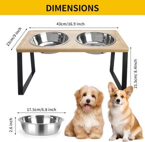 Bol d'alimentation personnalisé facile à nettoyer pour chiens et chats 2024 nouveauté bol d'alimentation pour animaux de compagnie en bois acheter à un coût raisonnable - Product Image 6