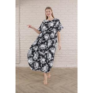 Abito estivo in viscosa intrecciata in viscosa da donna taglie forti
