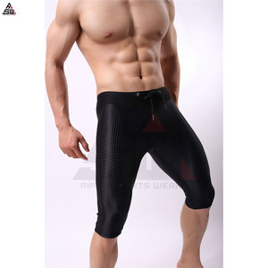 Shorts de compression pour hommes en gros, taille plus, 100% coton, uni, décontracté, sport, course à pied, salle de sport, fitness, séchage rapide, taille élastique - Product Image 5