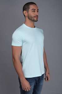 Camiseta Personalizada 100% Algodón Orgánico, Cuello Redondo, Manga Corta, Color Blanco Sólido, Tejido Transpirable, Corte Regular, Casual, Talla Grande - Product Image 2