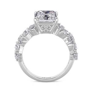 Jeulia Double Row Cluster Radiant Cut Fashion Engagement Ring - Product Image 3