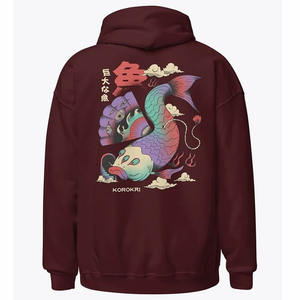 Comfortable Pullover Hoodie With Breathable Fabric Ribbed Cuffs And A Relaxed Fit Low MOQ Customized Print And Logo - Product Image 5