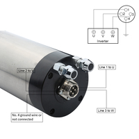 JST 1.5KW 220V/380V ER11 Motor Spindle CNC Pendingin Air 24000rpm untuk Pengeboran