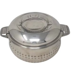 Casserole martelée en acier inoxydable de qualité supérieure avec couvercle et poignées latérales - Product Image 1
