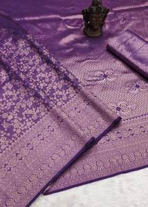 Sari en soie Kanjiveram, modal et rayonne, de qualité supérieure, élégant et traditionnel indien, idéal pour un usage quotidien. - Product Image 6