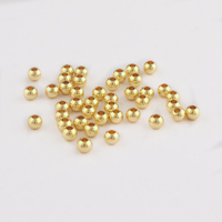 Perles d'entretoise rondes en métal plaqué or 18 carats faites à la main en laiton à prix abordable en gros pour la fabrication de bijoux, fournitures de recherche