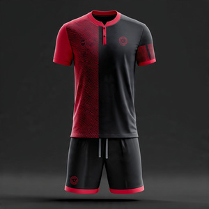 Conjuntos de Uniformes de Fútbol Personalizados 100% Poliéster, Camisetas de Fútbol, Pantalones Cortos Deportivos Estampados para Jóvenes - Product Image 4