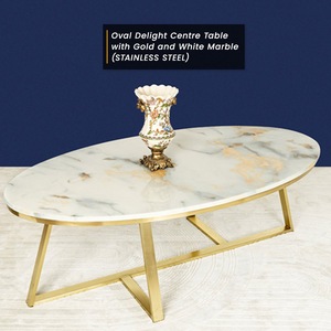 Mobilier moderne de salle à manger, table rectangulaire nordique de luxe en marbre, ensemble table à manger avec chaises d'Inde - Product Image 2