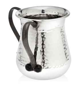 Meilleure vente : Ensemble de salle de bain en acier inoxydable cuivré élégant, personnalisable, 5'' 40oz, pour le lavage des mains juif (Netilat Yadayim) - Product Image 5