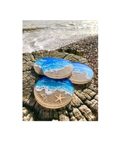 Colorful Resin coaster Set Handmade Craft for Festive Dining <b>Table</b> <b>protection</b> Stylish Premium Durable Reusable 5mm Heat - Product Image 4