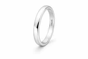 <b>925</b> <b>silver</b> <b>rings</b> plain band for daily wearClassic Minimal Wedding & Daily Wear <b>Ring</b> | Smooth Finish Unisex Wholesale Supplier - Product Image 2