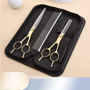 Juego de tijeras de aseo para mascotas reutilizables ANAAIF de 7 pulgadas, tijeras curvas para recortar el pelo de perros y gatos para el cuidado del peluche - Product Image 3