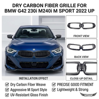 Produit phare : Grille avant en fibre de carbone sèche, accessoires extérieurs, procédé autoclave pour BMW G42 Série 2 M235i M240i