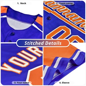 baseball jersey Custom Baseball Jerseys <b>90s</b> Street Hip-Hop Sweat-Absorbent Softball Uniform Short-Sleeve Cardigan Baseball - Product Image 2