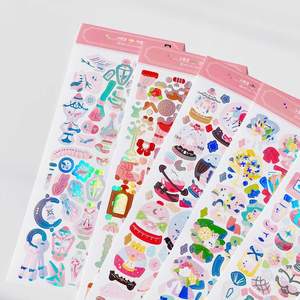 Waterproof UV Printed Cute PVC <b>Decals</b> for Packaging Craft Promo Branding | Custom Kiss Cut Vinyl <b>Sticker</b> Sheets 100pcs - Product Image 1