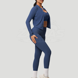 Conjuntos de Yoga de 3 Piezas al por Mayor, Ropa Deportiva para Gimnasio, Ropa Deportiva y de Yoga para Mujer - Product Image 4