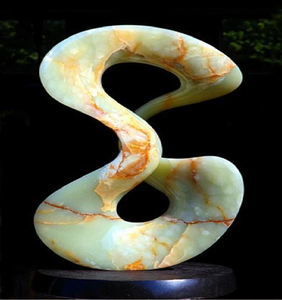 งานแกะสลักหินนามธรรมรูปหัวนกและปลาในฉากบ่อปลา มีจำหน่ายในราคาขายส่ง - Product Image 2