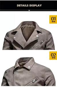 Veste personnalisée de haute qualité pour hommes Accepte le cuir pur véritable et veste en cuir personnalisée pour hommes Manches complètes - Product Image 6