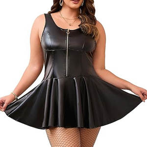 Vestido de Cuero para Mujer Hecho en Pakistán al por Mayor, Vestido de Cuero para Mujer de Ajuste Cómodo, Aspecto Elegante - Product Image 1