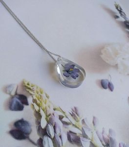 Collar de resina botánica, collar de joyería de moda, aspecto clásico para mujer, ropa de fiesta de boda, collar de resina, venta personalizada - Product Image 3