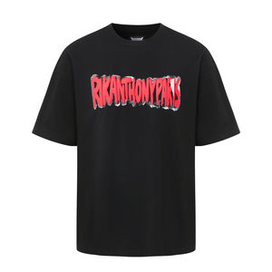 เสื้อยืดแนวสตรีทแวร์แนววินเทจโอเวอร์ไซส์หรูหราผ้าฝ้าย100% เป็นมิตรกับสิ่งแวดล้อม - Product Image 1