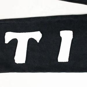 OEM ที่กําหนดเองด้อยแพทช์กางเกงแฟลร์Unisex Joggerติดตามกางเกงผ้าฝ้ายขนแกะกรดล้างดิบเฮ็มบานซ้อนกางเกงวอร์มผู้ชาย - Product Image 4