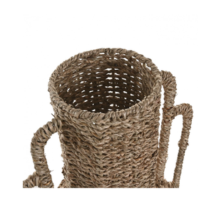 Vase en jonc de mer tressé à la main écologique avec poignées, vase décoratif naturel fait main pour les acheteurs en gros - Product Image 2