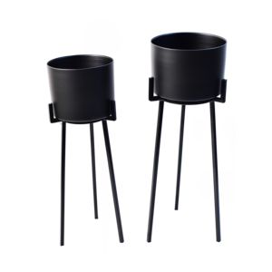 Vases et jardinières en métal chromé noir et or, carrés, modernes et créatifs, de la marque Vishal Handicraft, pour la maison et le jardin. - Product Image 3